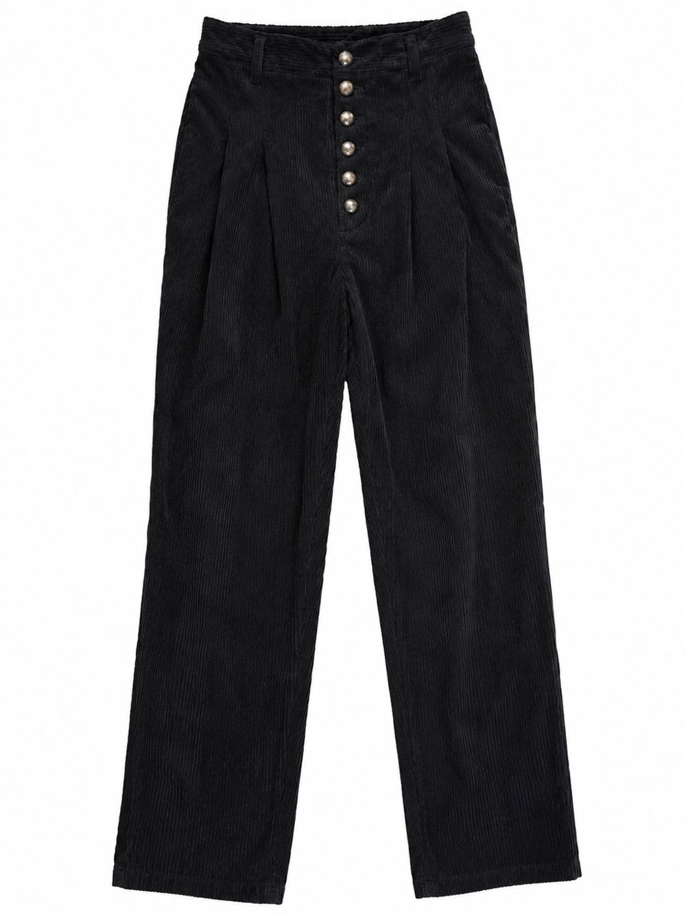 MIRROR Black Corduroy-Style Wide Leg Pants – Size M - NWT